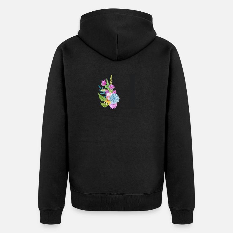 H noir - Veste à capuche bio Premium Unisexe - noir