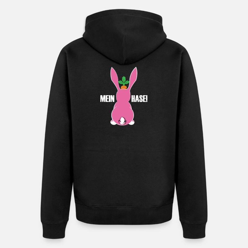 Mon lapin - Veste à capuche bio Premium Unisexe - noir