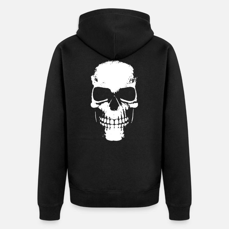 Skull shadow skull rocker - Veste à capuche bio Premium Unisexe - noir