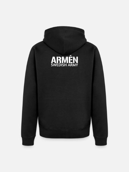 Armée - Armée suédoise - Veste à capuche bio Premium Unisexe - noir