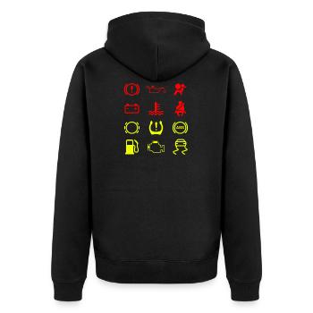 Car indicator lights abstract motif - Unisex Premium Organic Zip Hoodie - black - Back - Nico (187cm)