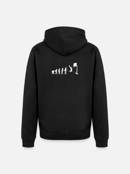 Basketball Evolution - Unisex Premium Organic Zip Hoodie - black
