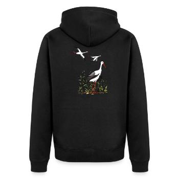 Cigognes - Veste à capuche bio Premium Unisexe - noir - Dos - Nico (187cm)