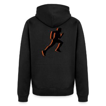 running course sprinten silhouette - Veste à capuche bio Premium Unisexe - noir - Dos - Nico (187cm)