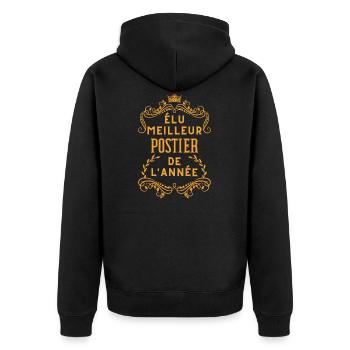 Elu meilleur postier de l'année - Veste à capuche bio Premium Unisexe - noir - Dos - Nico (187cm)