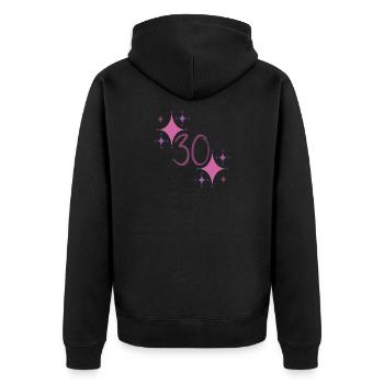 30. - Veste à capuche bio Premium Unisexe - noir - Dos - Nico (187cm)