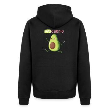 Avo Cardio - Avocardio - Veste à capuche bio Premium Unisexe - noir - Dos - Nico (187cm)