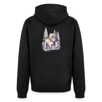 Grizzly Ours saumon forêt - Veste à capuche bio Premium Unisexe - noir - Dos - Nico (187cm)