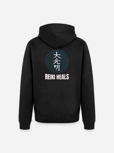 Reiki ayuda a | Misticismo ReikiMaster Yoga Regalo - Chaqueta con capucha prémium ecológica unisex - negro