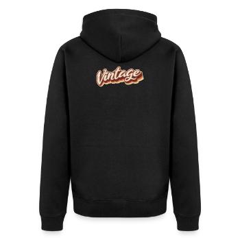 Vintage - Veste à capuche bio Premium Unisexe - noir - Dos - Nico (187cm)
