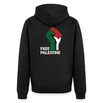 Palestine libre - Veste à capuche bio Premium Unisexe - noir - Dos - Nico (187cm)