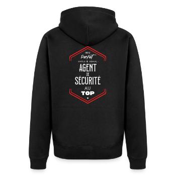Agent de sécurité parfait et au top - Veste à capuche bio Premium Unisexe - noir - Dos - Nico (187cm)