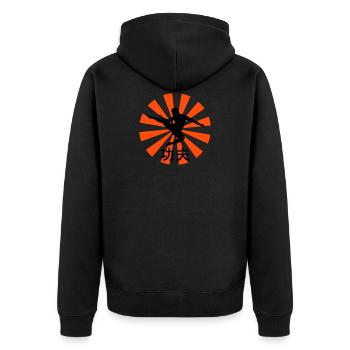 kung fu - Veste à capuche bio Premium Unisexe - noir - Dos - Nico (187cm)