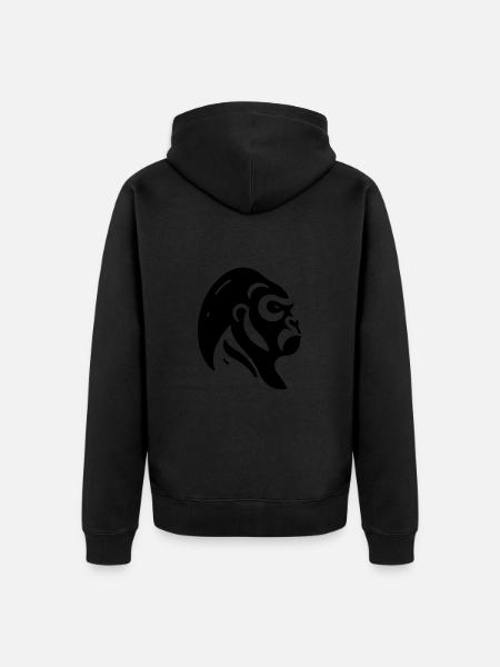 Vector Gorilla - Unisex Premium Organic Zip Hoodie - black