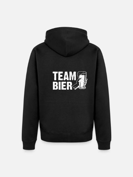 Team Bier - Unisex Premium Bio Zip Hoodie - Schwarz