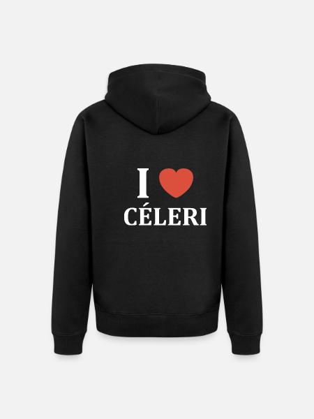 i love céleri - Veste à capuche bio Premium Unisexe - noir