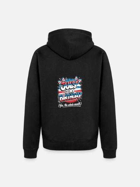 In July Birthday - Unisex Premium Organic Zip Hoodie - black