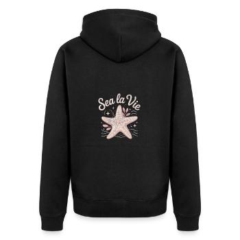 Sea La Vie Sweet Starfish Desing - Veste à capuche bio Premium Unisexe - noir - Dos - Nico (187cm)