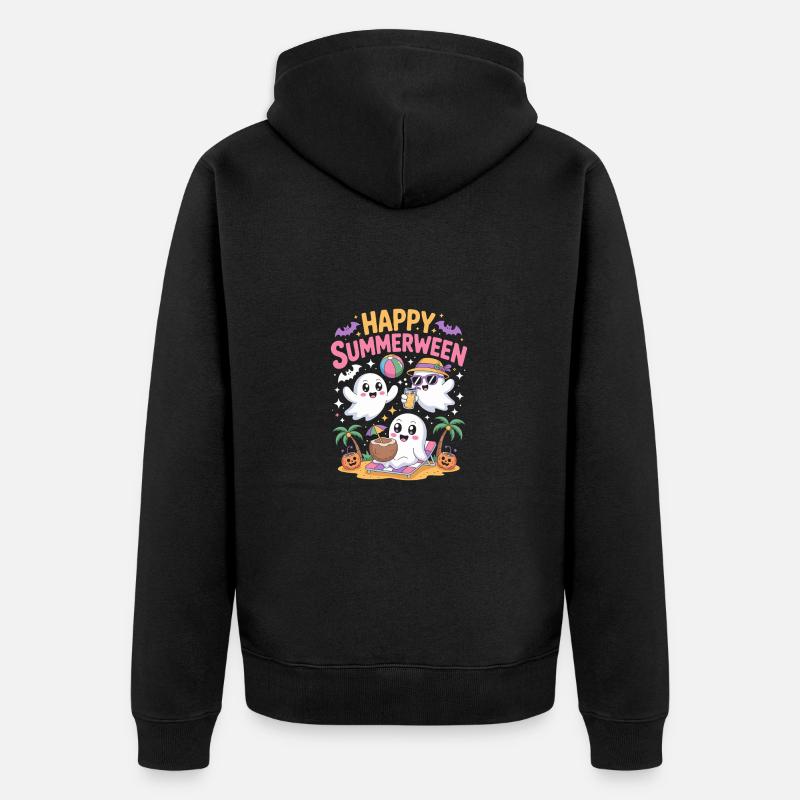 Happy Summerween - Unisex Premium Bio Zip Hoodie - Schwarz