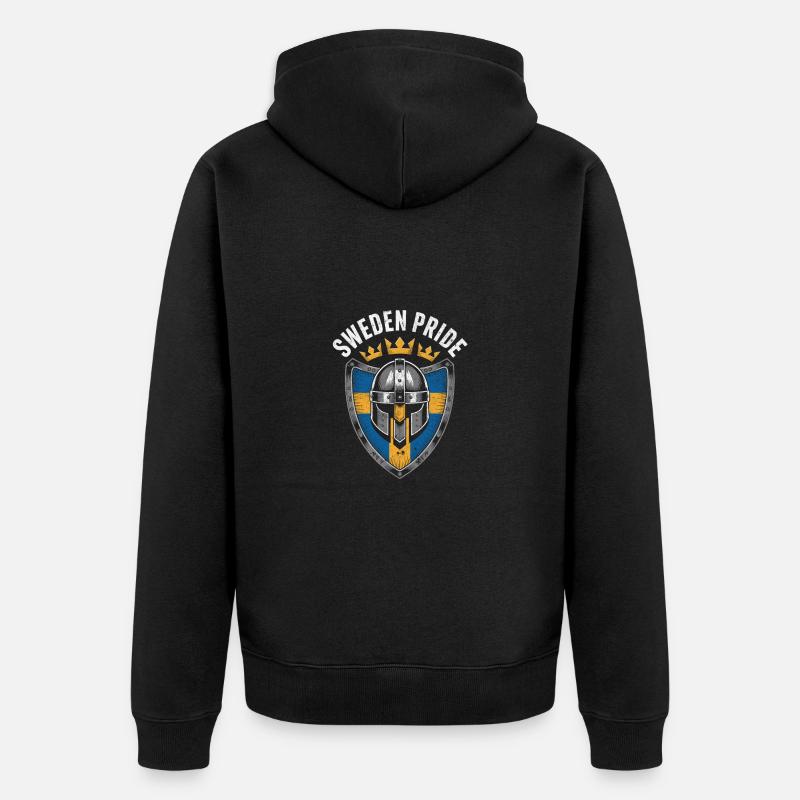 Sweden Pride - Unisex Premium Bio Zip Hoodie - Schwarz