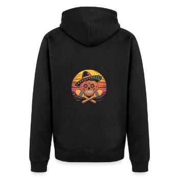 Citrouille Cinco de Mayo - Veste à capuche bio Premium Unisexe - noir - Dos - Nico (187cm)