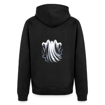 Déguisement de fantôme - Veste à capuche bio Premium Unisexe - noir - Dos - Nico (187cm)