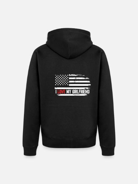 J’aime ma petite amie - Veste à capuche bio Premium Unisexe - noir