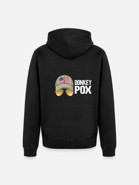 Donkey Pox - Unisex Premium Organic Zip Hoodie - black