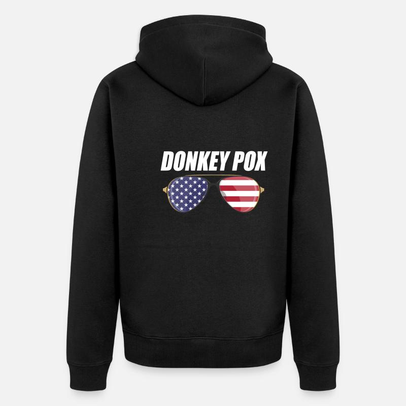 Donkey Pox - Unisex Premium Bio Zip Hoodie - Schwarz