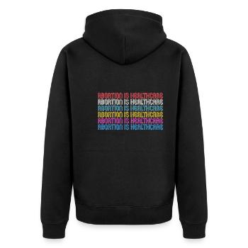 L’avortement est un soin de santé - Veste à capuche bio Premium Unisexe - noir - Dos - Nico (187cm)