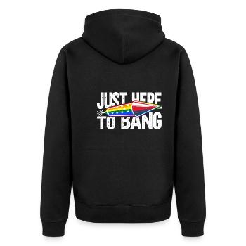 LGBT - Unisex Premium Bio Zip Hoodie - Schwarz - Hinten - Nico (187cm)