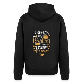 Painter Varnisher Craftsman - Unisex Premium Organic Zip Hoodie - black - Back - Nico (187cm)