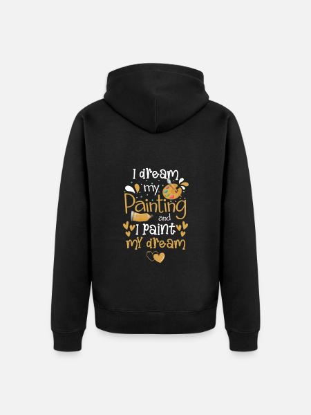 Painter Varnisher Craftsman - Unisex Premium Organic Zip Hoodie - black