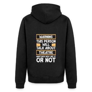 Actress Rehearsal Drama Club - Unisex Premium Organic Zip Hoodie - black - Back - Nico (187cm)