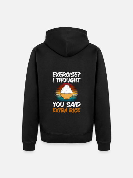 Buffet Counter Food Gourmets - Unisex Premium Organic Zip Hoodie - black