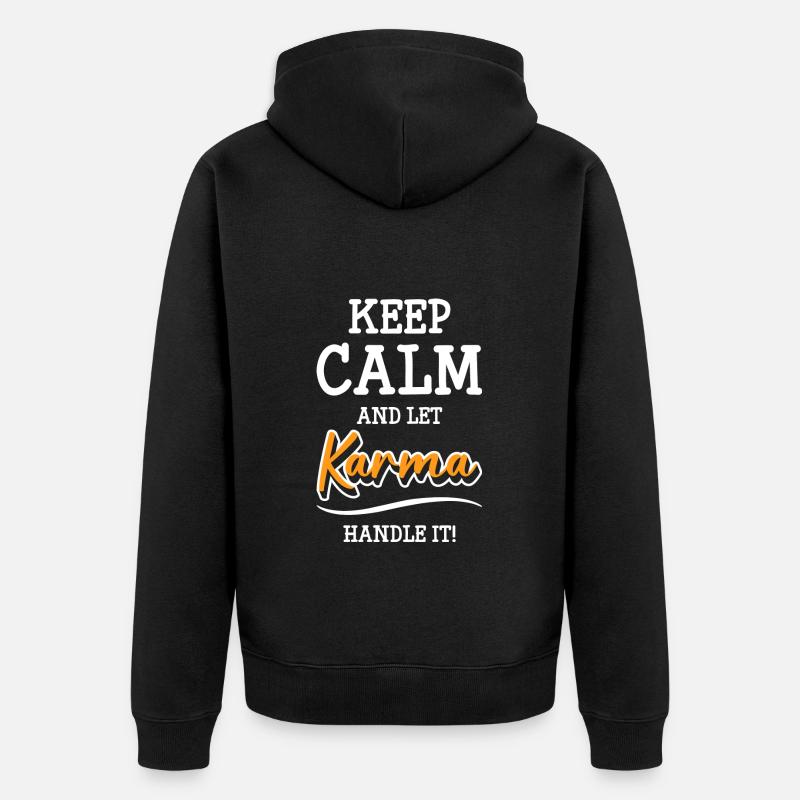 Attitude karma - Veste à capuche bio Premium Unisexe - noir