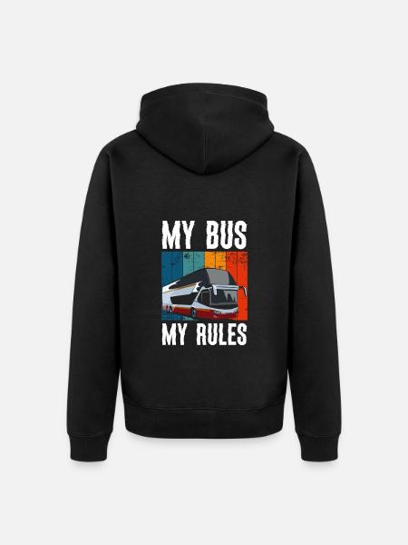 Bus Beruf Arbeit Kraftfahrer - Unisex Premium Bio Zip Hoodie - Schwarz