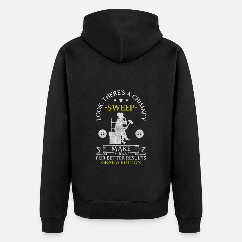 ramoneur toit occupation cheminée - Veste à capuche bio Premium Unisexe - noir