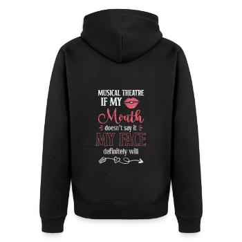 Theatre Actress Makeup Scenery - Unisex Premium Organic Zip Hoodie - black - Back - Nico (187cm)