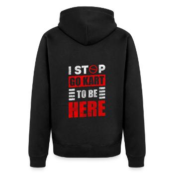 Kart Karting Karting Racing - Unisex Premium Organic Zip Hoodie - black - Back - Nico (187cm)