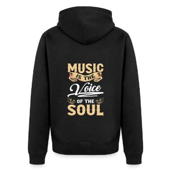 Straßenmusiker Instrument Stadtmusiker Entertainer - Unisex Premium Bio Zip Hoodie - Schwarz - Hinten - Nico (187cm)