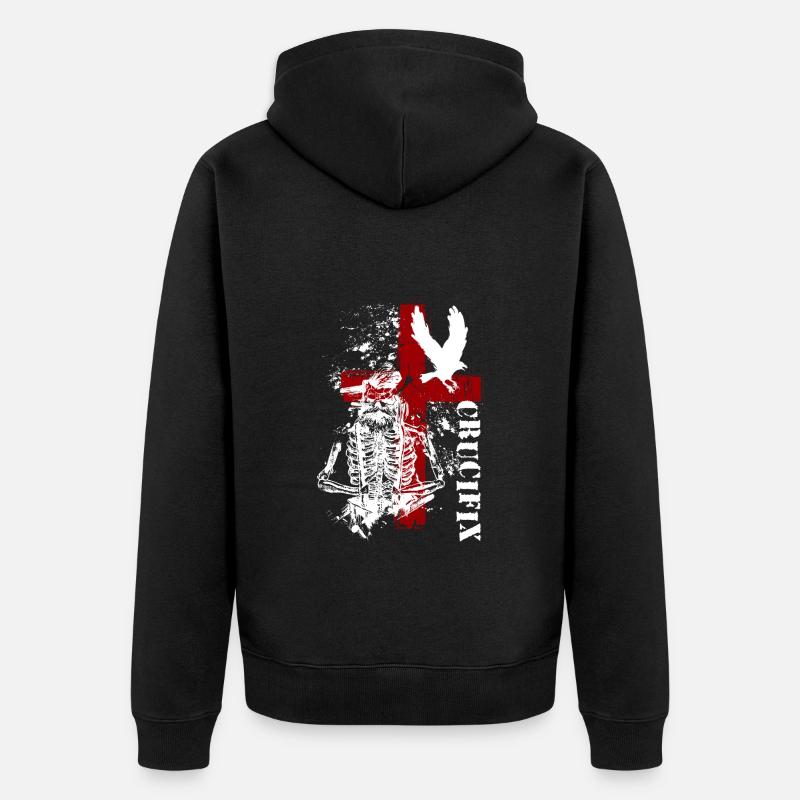 Style Crâne Cool Polkatrash - Veste à capuche bio Premium Unisexe - noir