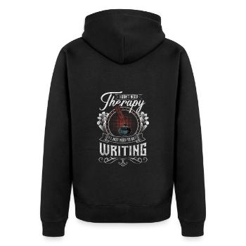 Auteur Journaliste - Veste à capuche bio Premium Unisexe - noir - Dos - Nico (187cm)