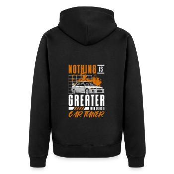 Tuner Car Driver Racing Car - Unisex Premium Organic Zip Hoodie - black - Back - Nico (187cm)