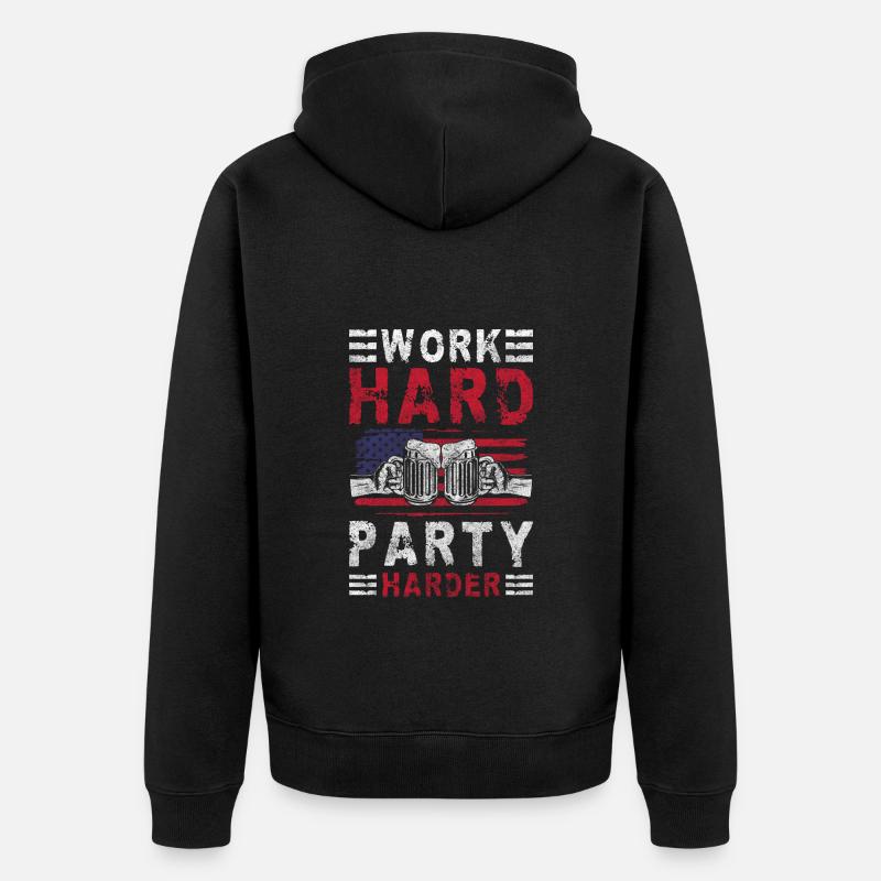 Fête Schlager Boire - Veste à capuche bio Premium Unisexe - noir