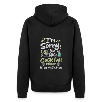 Bouteille de mélangeur Holiday - Veste à capuche bio Premium Unisexe - noir - Dos - Nico (187cm)
