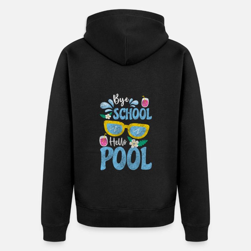 Célébration de la piscine - Veste à capuche bio Premium Unisexe - noir