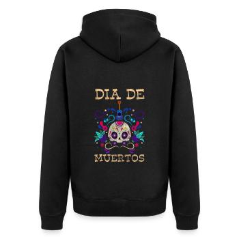 Dia de Muertos Festival of the Dead Honor Commemoration - Unisex Premium Organic Zip Hoodie - black - Back - Nico (187cm)