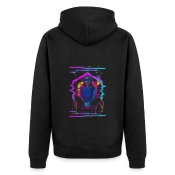 Future Android Neon Gaming - Veste à capuche bio Premium Unisexe - noir - Dos - Nico (187cm)