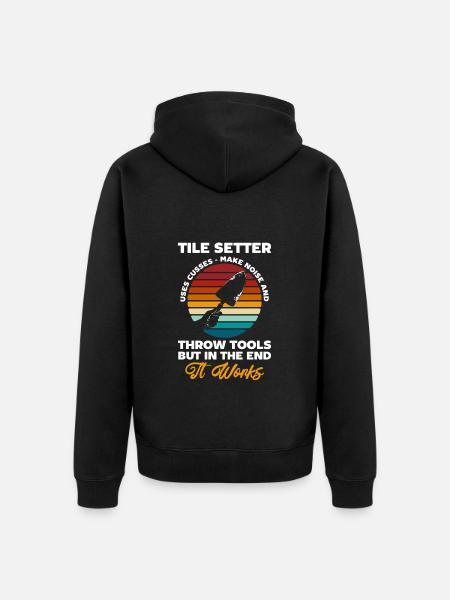 Craftsmen Crafts Work Training - Unisex Premium Organic Zip Hoodie - black